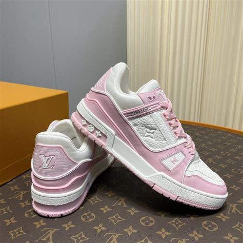louis vuitton sneakers pink and white